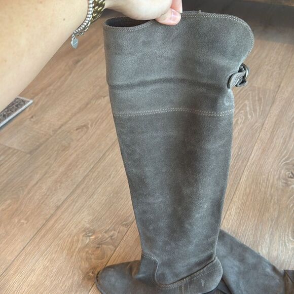 FRYE SUEDE LUCINA SLOUCH BOOT SIZE 7 KNEE HIGH OR OVER THE KNEE EEEUC - Picture 9 of 13